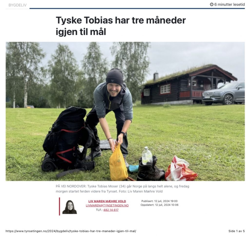 In der norwegischen Zeitung!