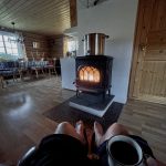 Aufwärmen am Morgen