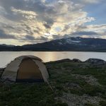 Zelt in der Dämmerung