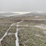 Der Schneeregen verfolgt mich